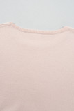 Oatmeal Floral Printed Patchwork Smocked Lantern Sleeve Knit Top