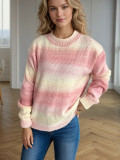 Gradient Rainbow Knitting Sweater