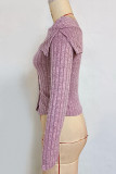 Ribbed Knitting Square Neck Top