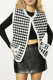 Houndstooth Sleeveless Knitting Vest