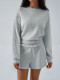 Grey Sweatshirt and Shorts Set