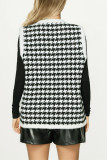 Houndstooth Sleeveless Knitting Vest