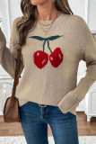 Cherry Pattern Knitting Sweater