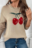 Cherry Pattern Knitting Sweater
