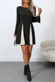 Black and White Splicing Dress