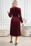 Velvet Lace Splicing Dress
