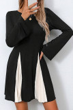 Black and White Splicing Dress