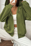 Zipper Hooded Sweatshirt Coat