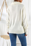 Solid Color Funnel Neck Knitting Top