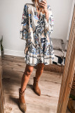 Vintage Ethnic Print Dress
