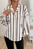 Stripes Button Up Floral Printed Shirt