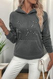 Butterfly Pattern Fleece Hoodie Sweatshirt