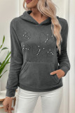 Butterfly Pattern Fleece Hoodie Sweatshirt