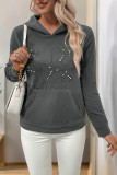 Butterfly Pattern Fleece Hoodie Sweatshirt