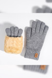 Fleece Warm Knitting Gloves