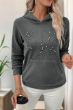 Butterfly Pattern Fleece Hoodie Sweatshirt