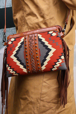 Western Aztec Tassel Crossbody Bag