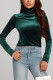 Green Velvet Slim Top