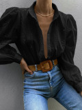 Eyelet Puff Sleeves SHirt