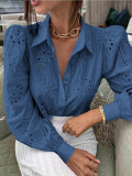 Eyelet Puff Sleeves SHirt
