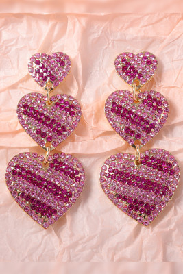 Heart Shape Crystal Earrings