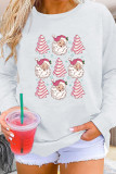White Plus Size Christmas Print Top