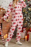 Christmas Snowflake One Piece Fleece Jumpsuit