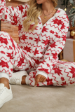 Christmas Snowflake One Piece Fleece Jumpsuit