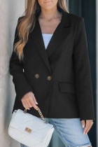 Black Lapel Blazer Coat