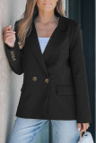 Black Lapel Blazer Coat