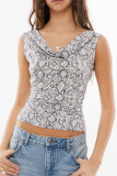 Snake Skin Print SLeeveless Vest