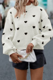 Heart Pattern Knitting Sweater