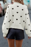 Heart Pattern Knitting Sweater