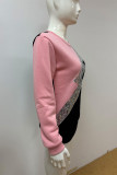 Colorblock Glitter Sweatshirt