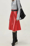 PU Leather Skirt Dress