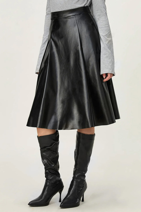 PU Leather Skirt Dress