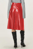 PU Leather Skirt Dress
