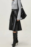 PU Leather Skirt Dress