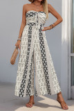Vintage Off Shoulder Wide Leg Jumpsuit