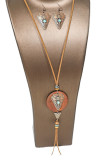 Western Classic Earrings and Necklace Set