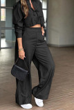 Black Wide Leg Pants and Top Set