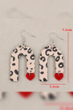 Leopard U Shape Valentine Day Earrings