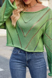 Hollowed Eyelet Knitting Sweater