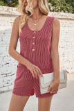 Sleeveless One Piece Romper