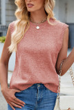 Solid Color Sleeveless Back Cut Out Vest