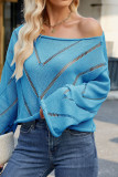 Hollowed Eyelet Knitting Sweater