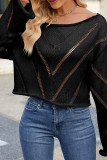 Hollowed Eyelet Knitting Sweater