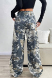 High Waist Wide Leg Printing Pants