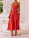 Halter Neck Sleeveless Dress