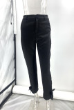 Black Bowknot Skinny Pants